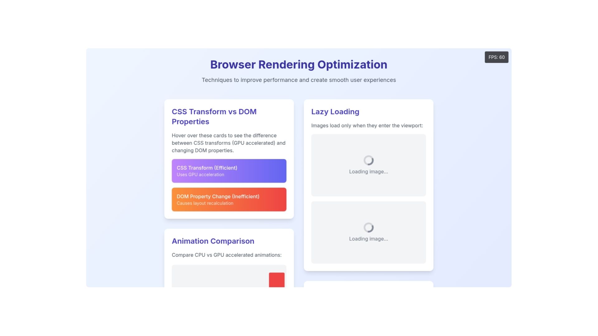 browser rendering optimization