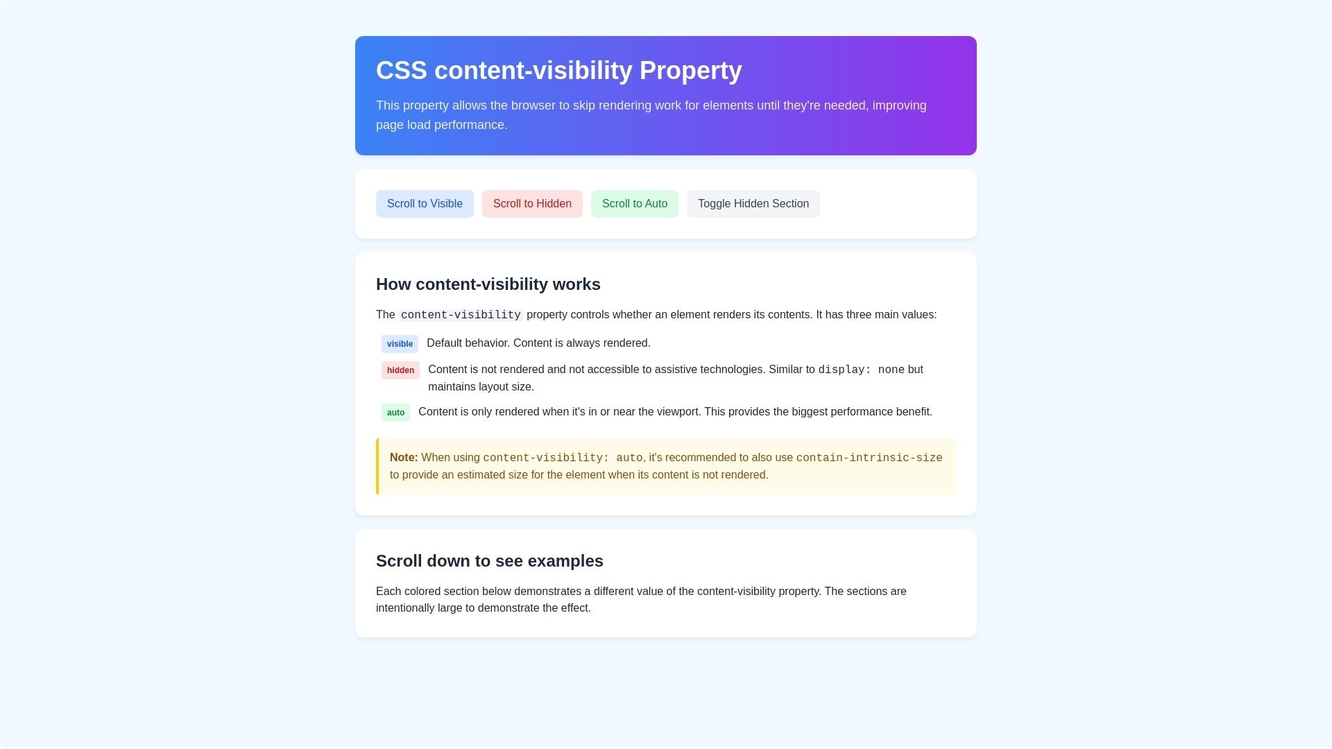 css content-visibility property
