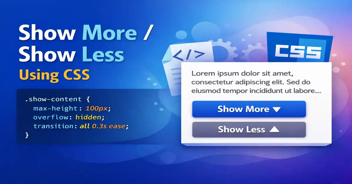 show more show less using css